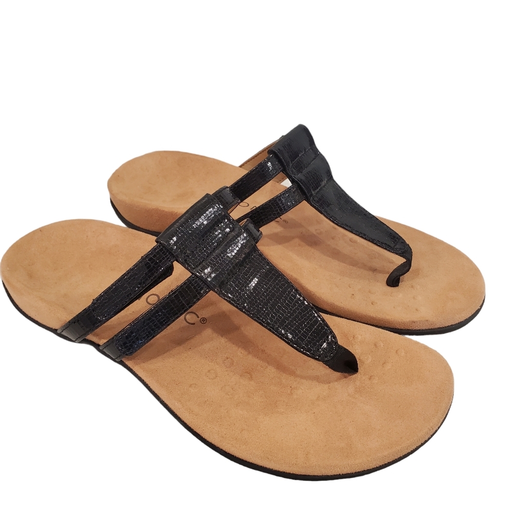 Vionic Elvia New Women's Adjustable Slip-on Orthotic Sandal  Black 9 41